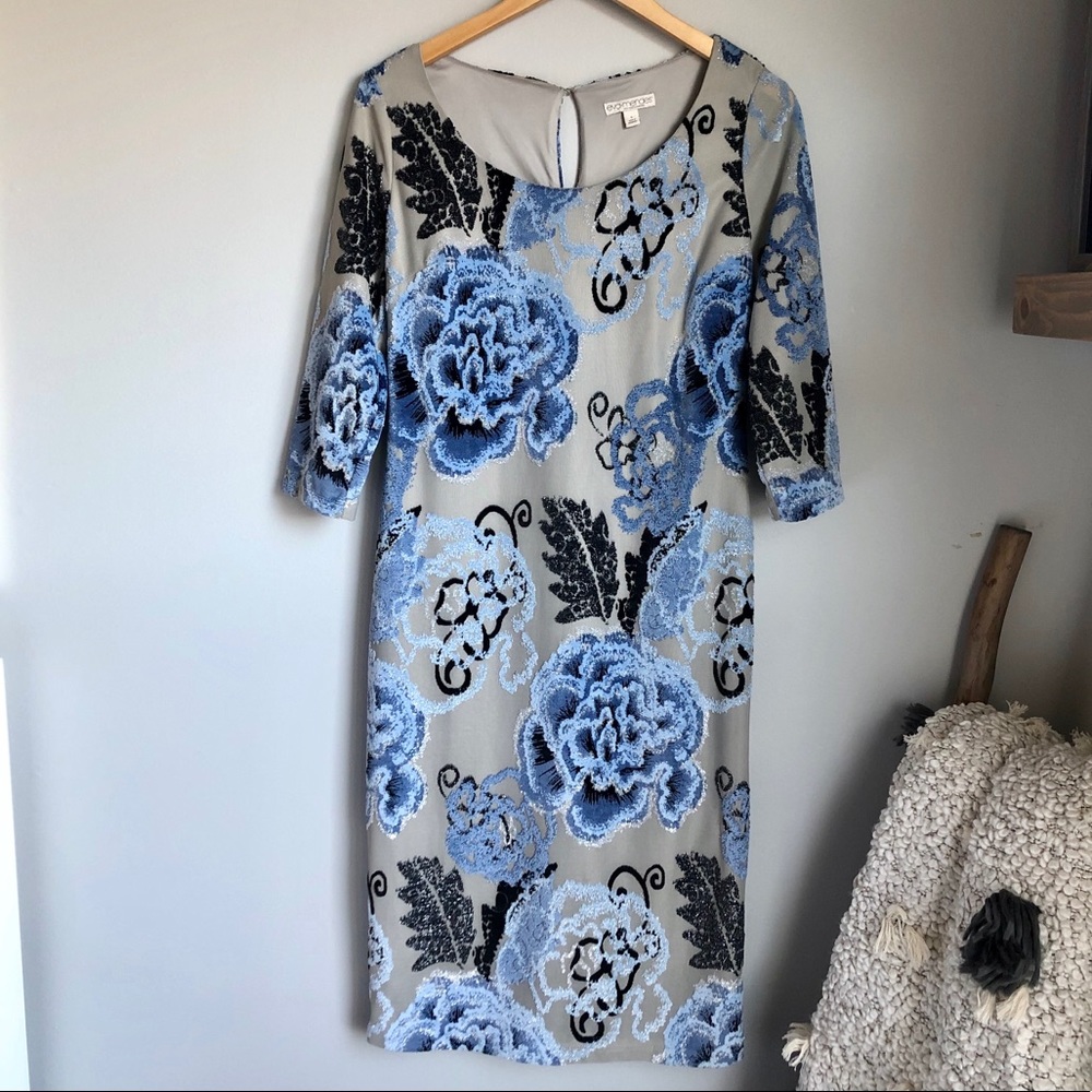 New York & Company Velvet Floral Dress